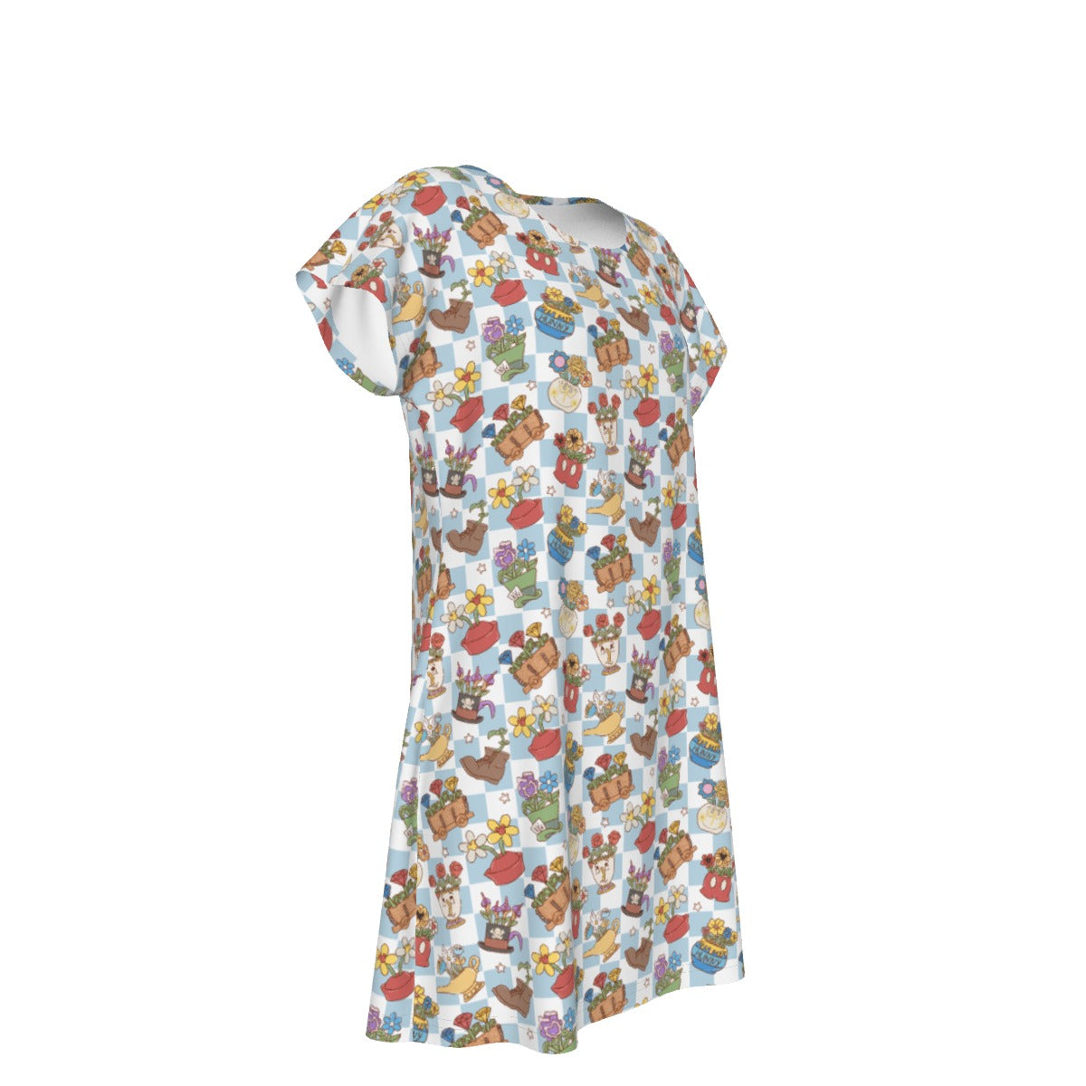 Flourishing Fairytale Pots - Women's T-Shirt Dress