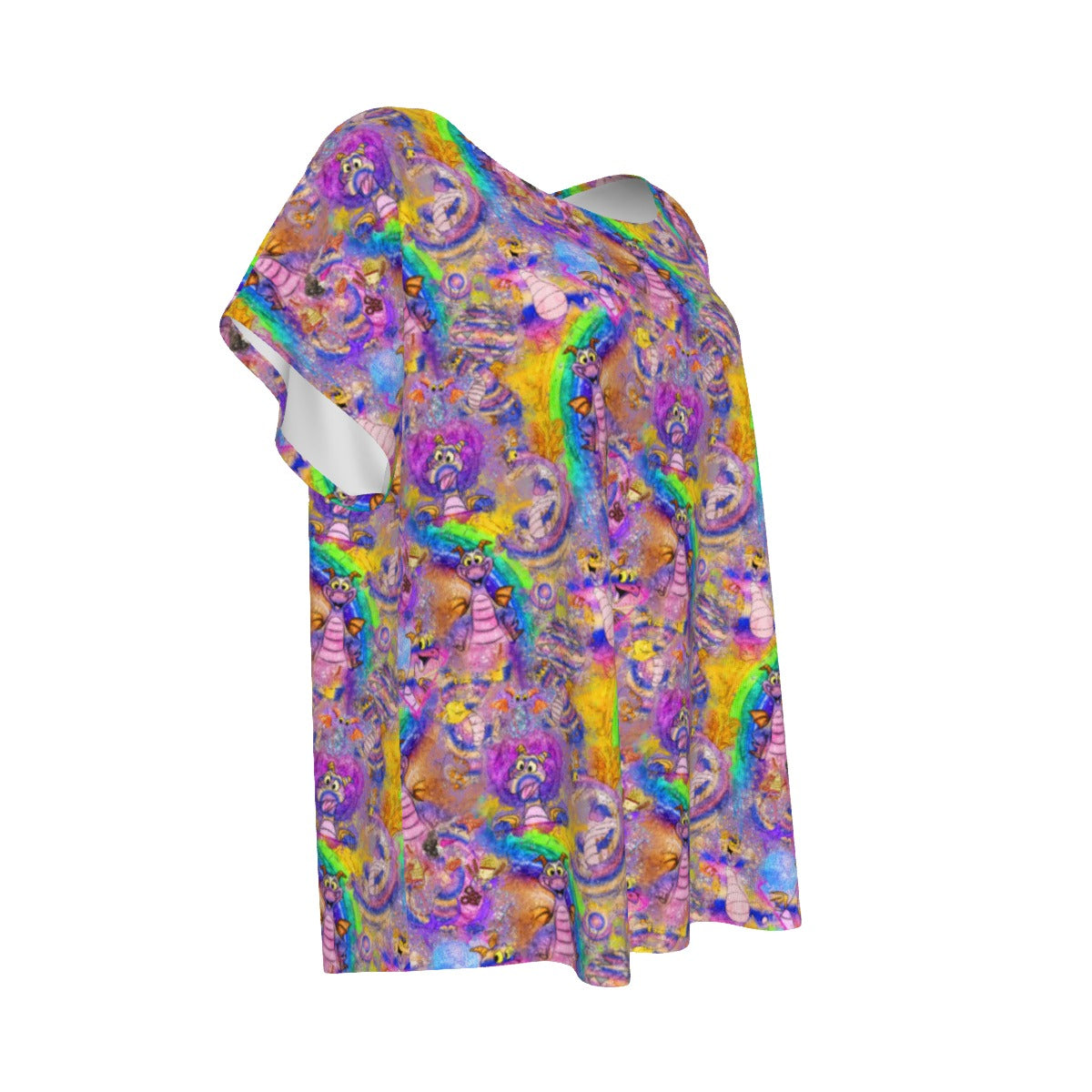 Figment Watercolor Rainbow - Women’s Relaxed Fit Scoop Tee