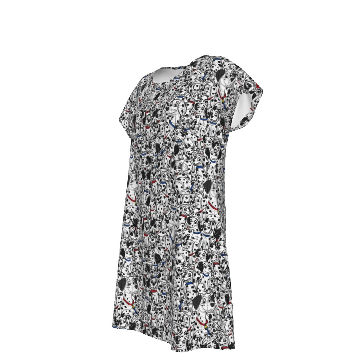 Sketchy Spotted Puppies - Women's T-Shirt Dress