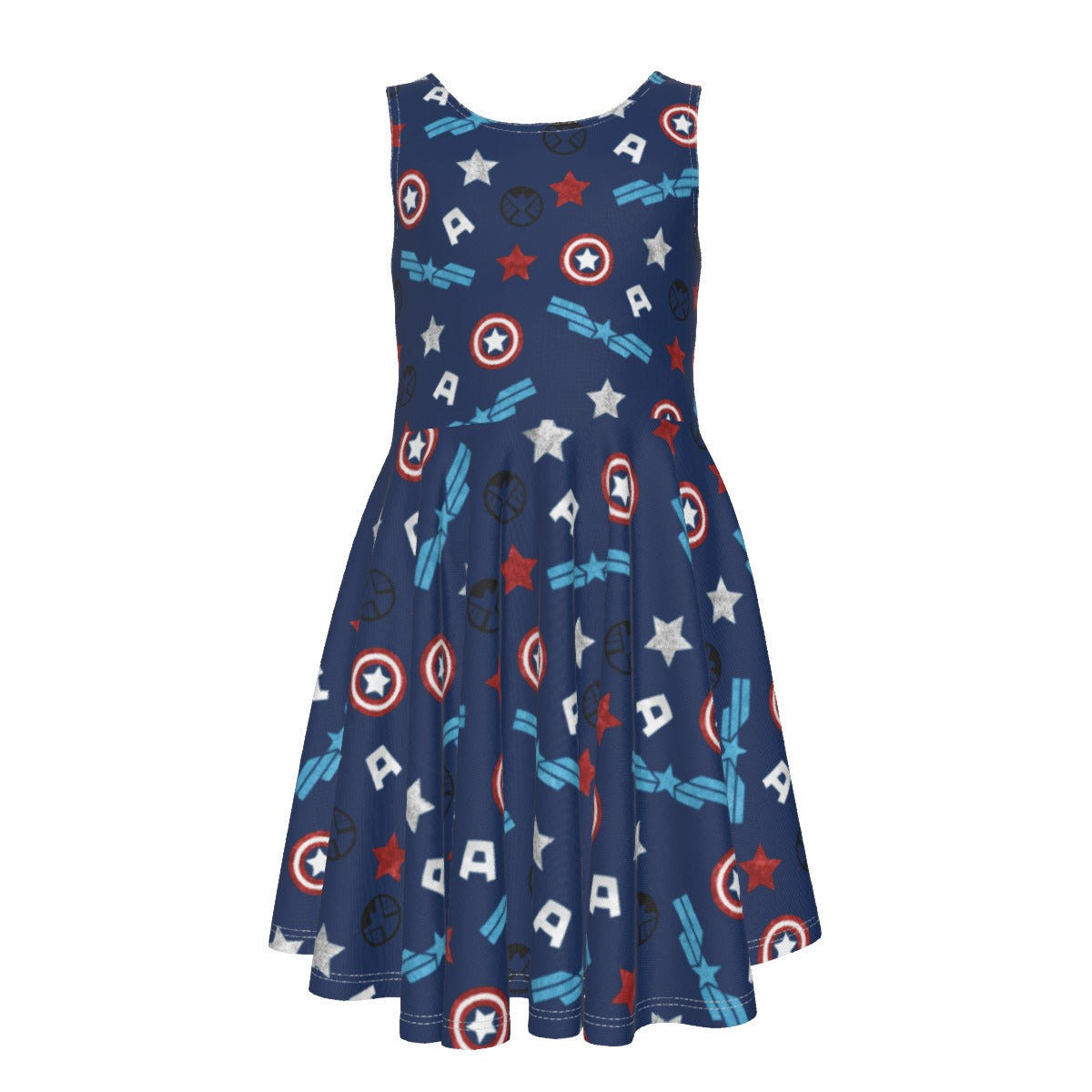 American Superhero - Kid's Sleeveless Skater Dress