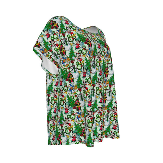 Mouse Friends Christmas Decorationsions - Women’s Relaxed Fit Scoop Tee