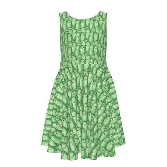 Kawaii Pickle Party - Kid's Sleeveless Skater Dress