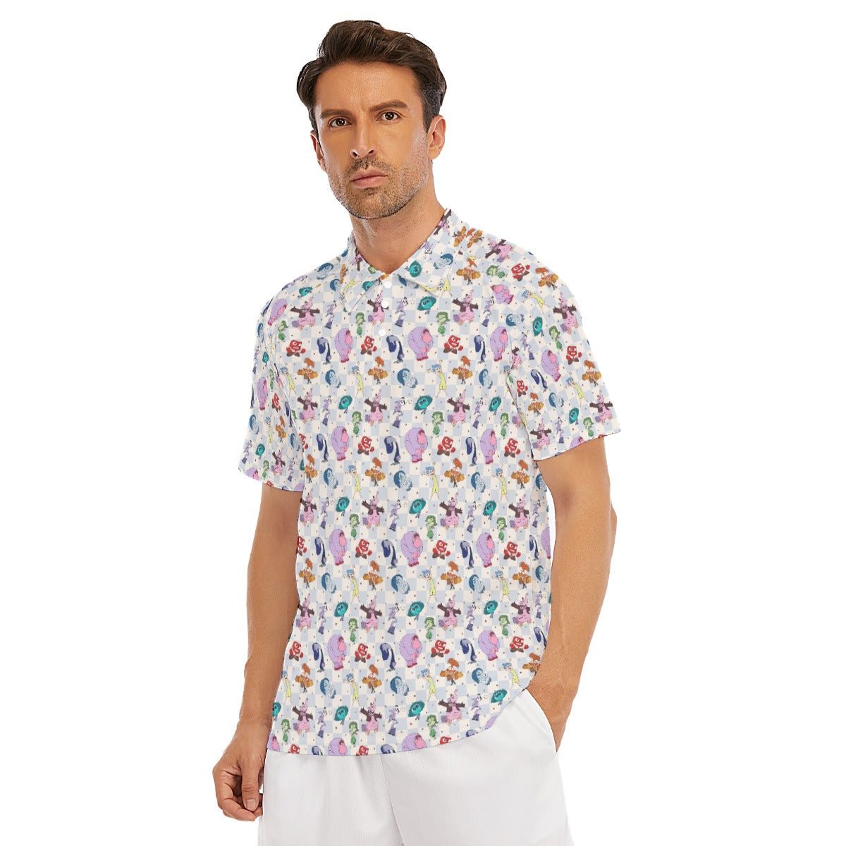 Blue Check Emotional Spectrum - Men's Polo Shirt