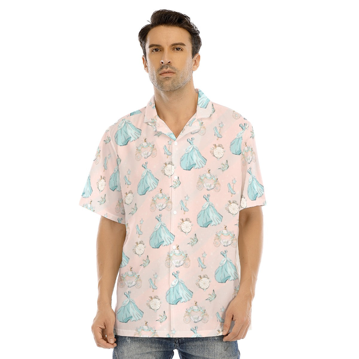Pastel Midnight Magic - Men's Hawaiian Button Up Shirt
