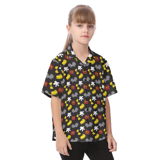 Classic Mouse Style - Kid's Hawaiian Button Up Shirt