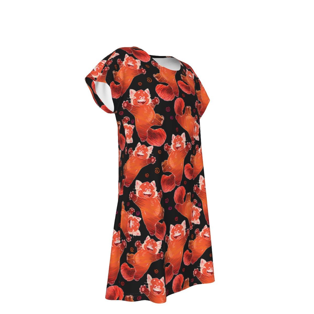 Scribbly Red Panda - Women's T-Shirt Dress
