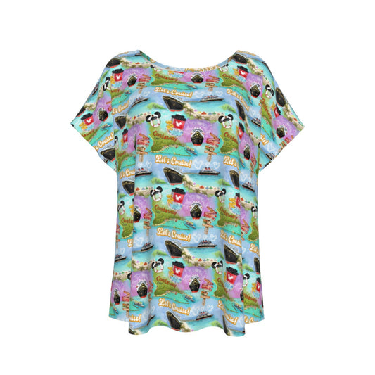 Tropical Castaway Island - Women’s Relaxed Fit Scoop Tee