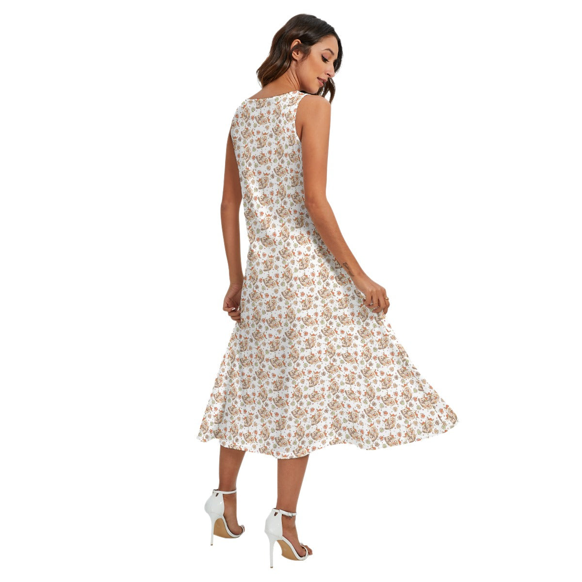 Holiday Mischief Duo - Women’s Diagonal Pocket Midi Dress