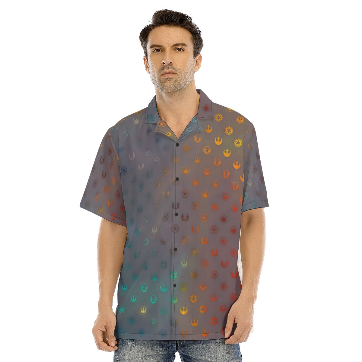 Galaxy Far Away - Men's Hawaiian Button Up Shirt