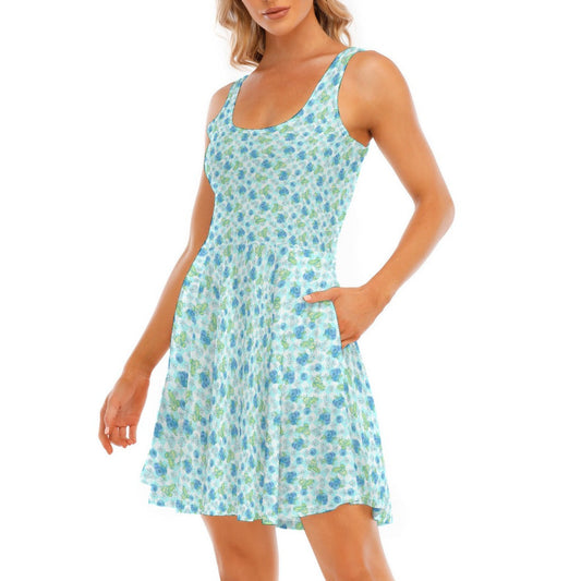 Summer Fruits - Blueberry - Women's Sleeveless Pocket Skater Dress