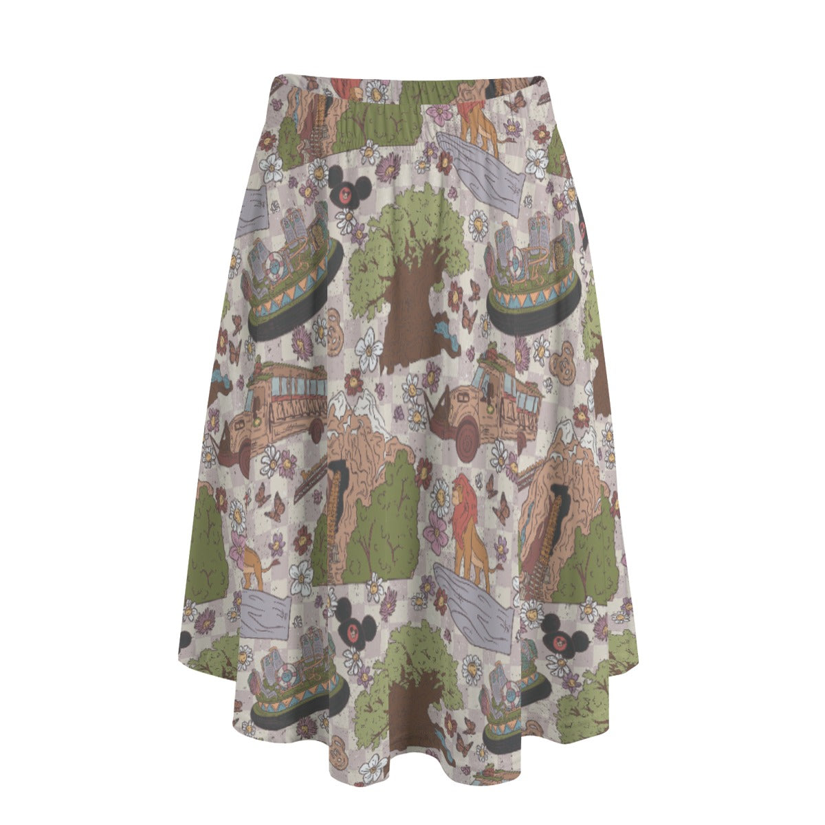 Hand Drawn AK - Women's Pocket Midi Skirt