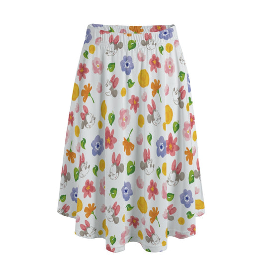 Floral Friends Springtime - Women's Pocket Midi Skirt