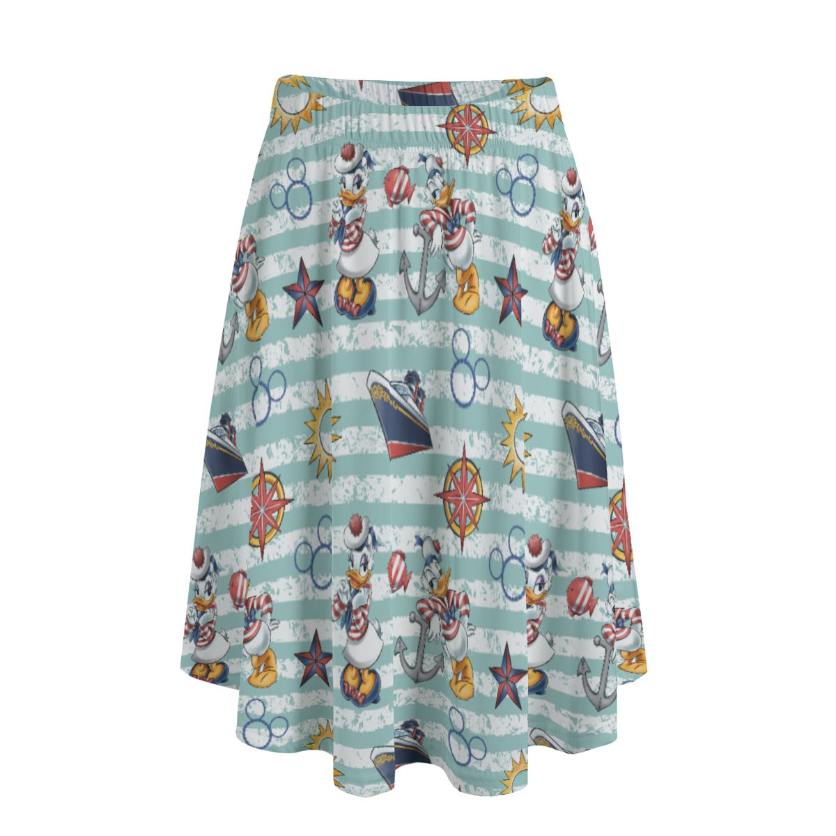 Sailor Duo on Deck - Women's Pocket Midi Skirt