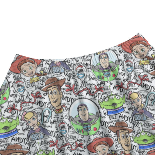 Sketch Autographs of Animated Toy Friends - Women's Pocket Midi Skirt