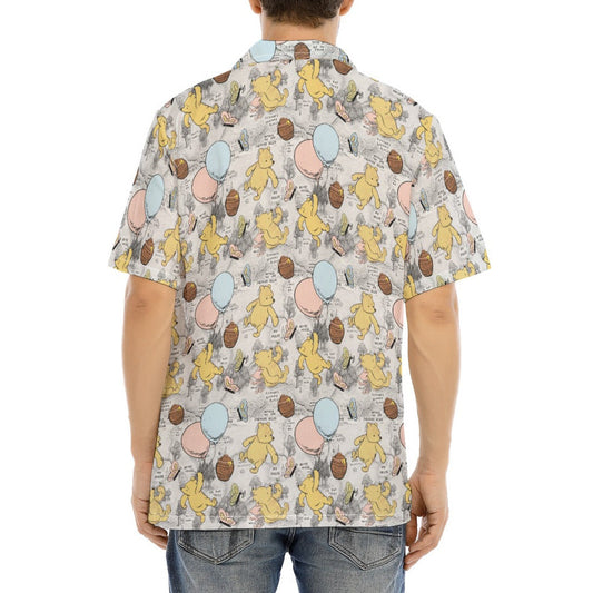 Silly Old Bear - Men's Hawaiian Button Up Shirt