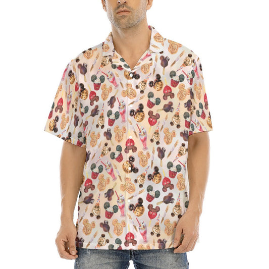 Mouse Snack Treats - Men's Hawaiian Button Up Shirt