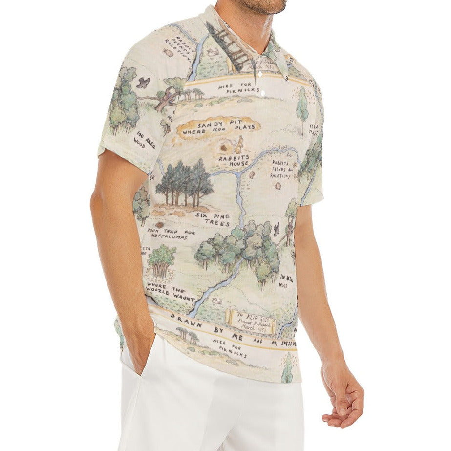 Hundred Acre Map - Men's Polo Shirt