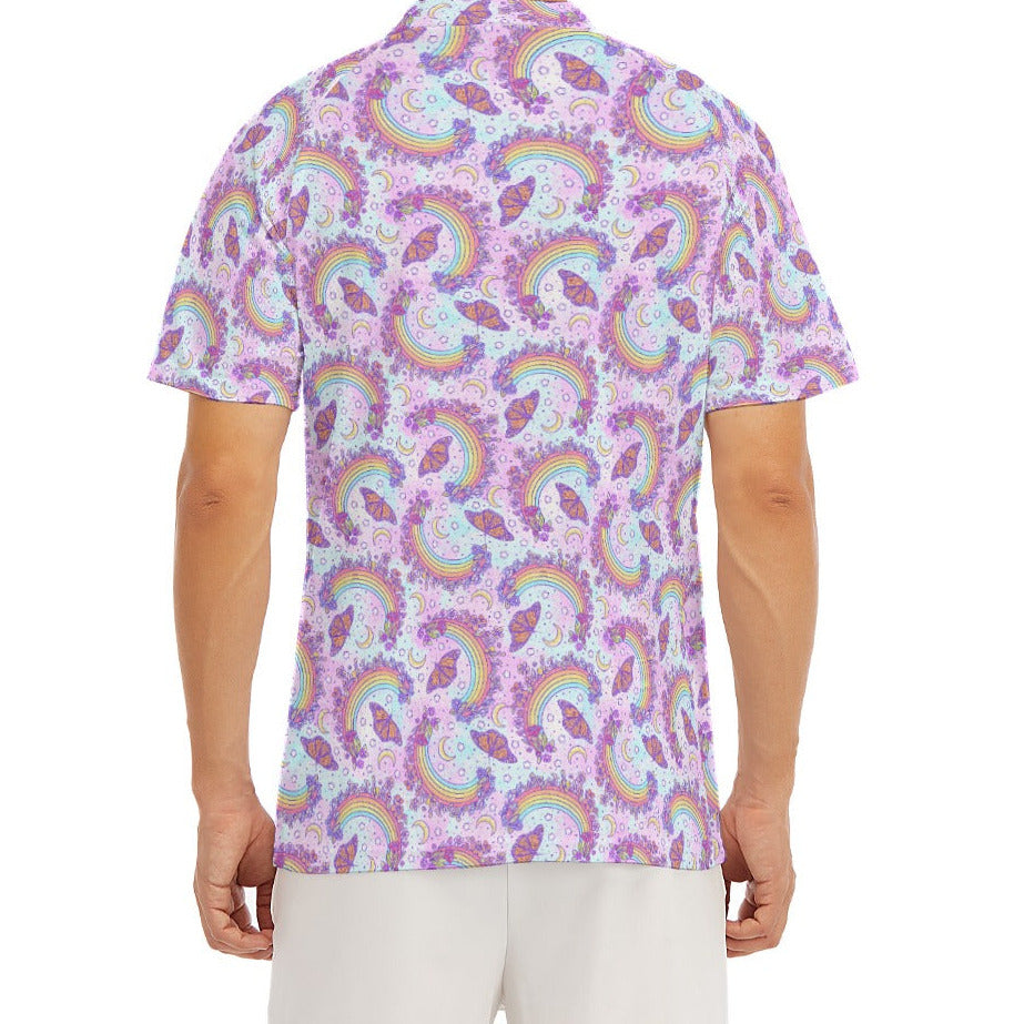 Monarch Butterflies & Rainbows - Men's Polo Shirt