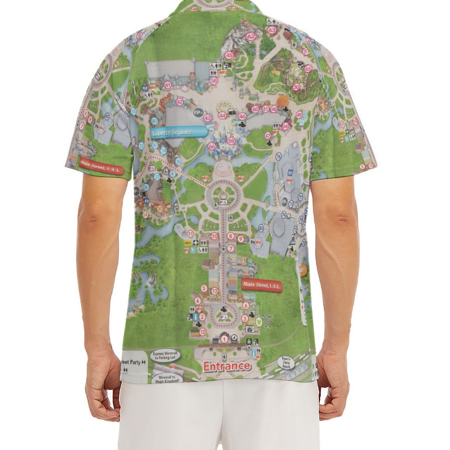 Vibrant Fantasy Park Map - Men's Polo Shirt