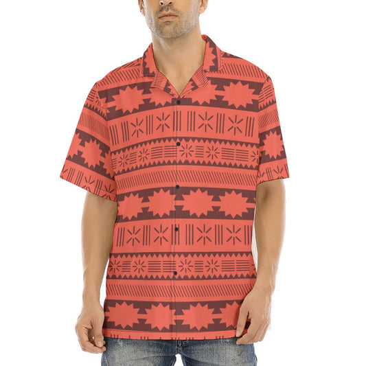 Island Tribal Patterns - Men's Hawaiian Button Up Shirt