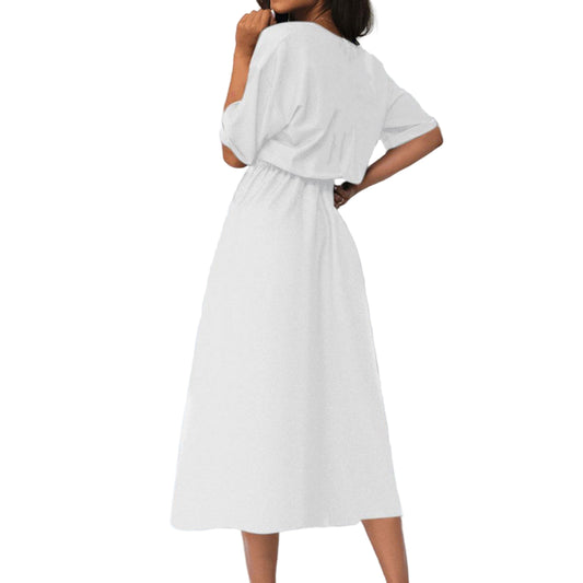 Pick Any Print from our Shop - Women’s Elastic Waist Pocket Midi Dress
