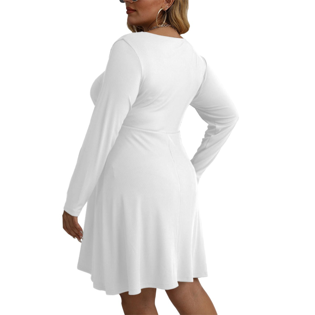 Pick Any Print from our Shop - Women’s Long Sleeve High-Waist A-Line Dress