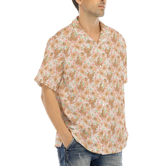 Festive Gingerbread Treats - Men's Hawaiian Button Up Shirt