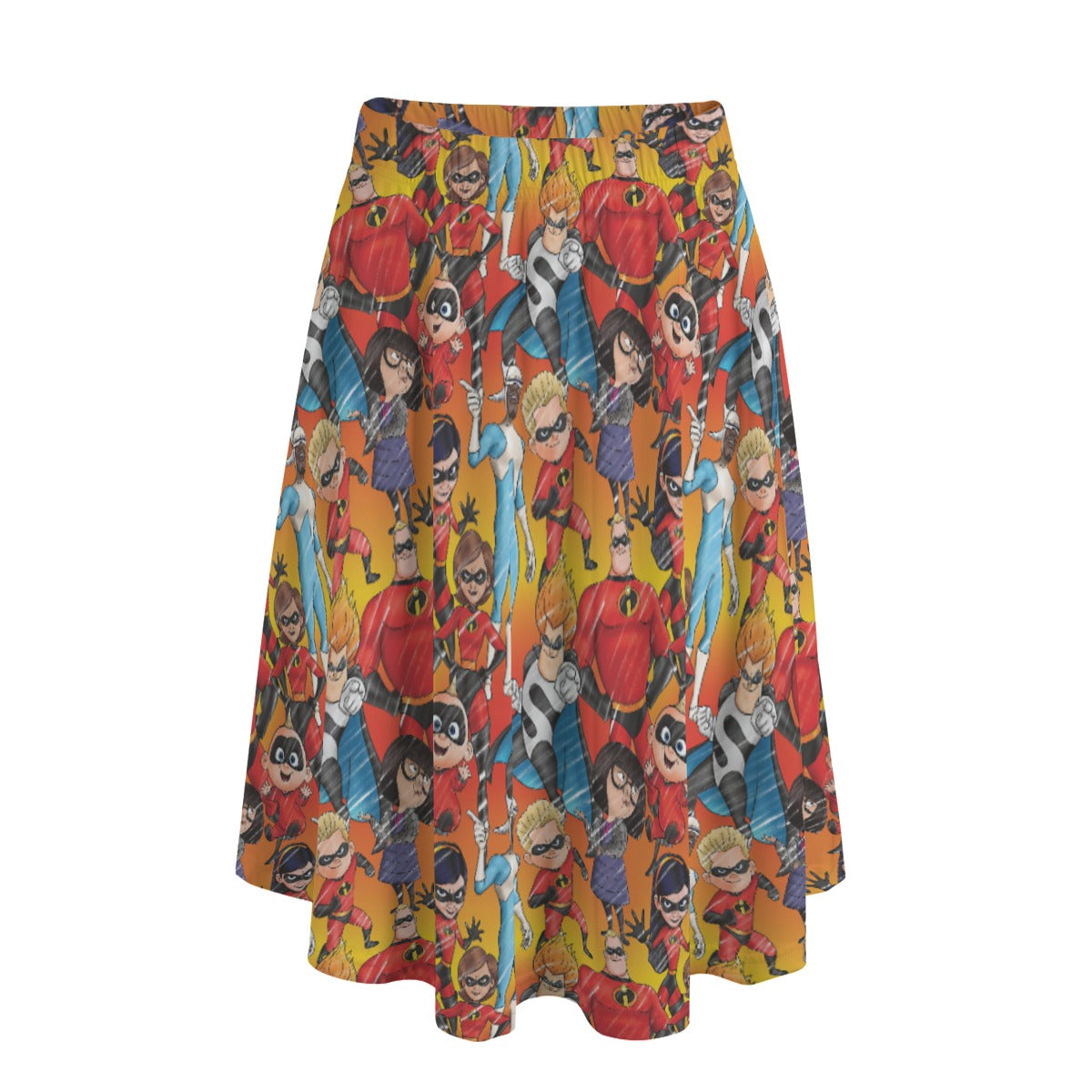 Super Squad Sketched - Women's Pocket Midi Skirt