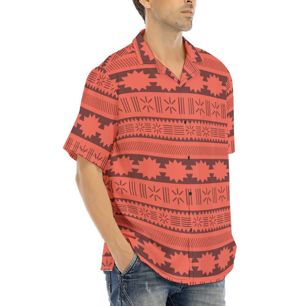 Island Tribal Patterns - Men's Hawaiian Button Up Shirt