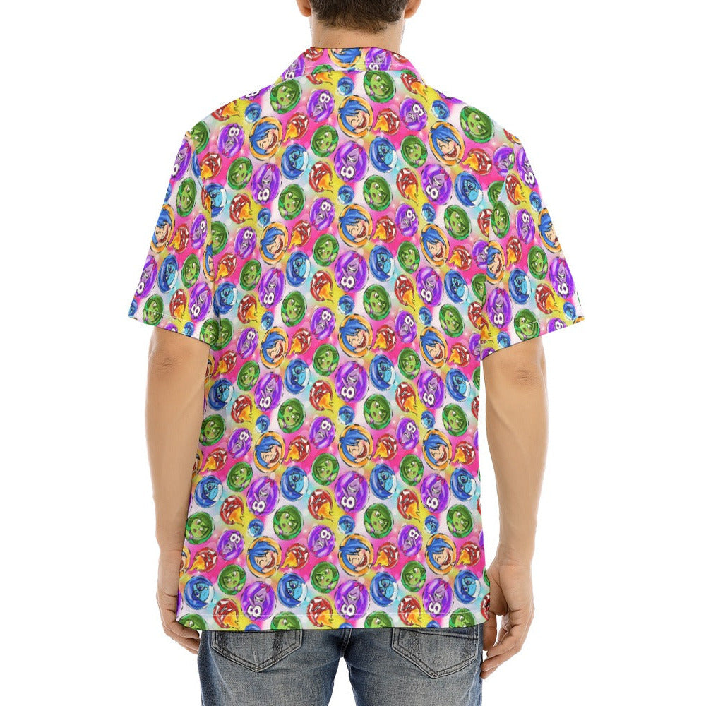 Inside Out Emotions - Men's Hawaiian Button Up Shirt
