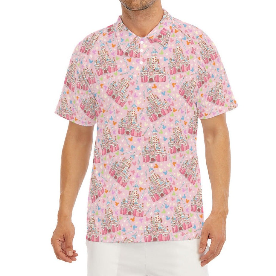 25th Birthday Cake Castle - Men's Polo Shirt