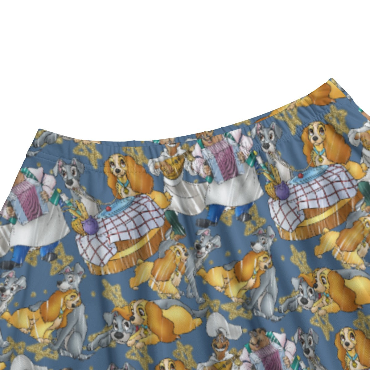 Puppy Love Sketch - Women's Pocket Midi Skirt