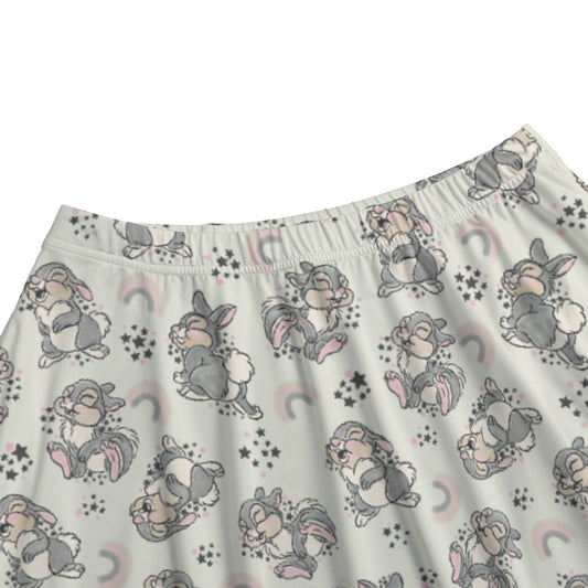 Bouncy Bunny Bliss - Women's Pocket Midi Skirt