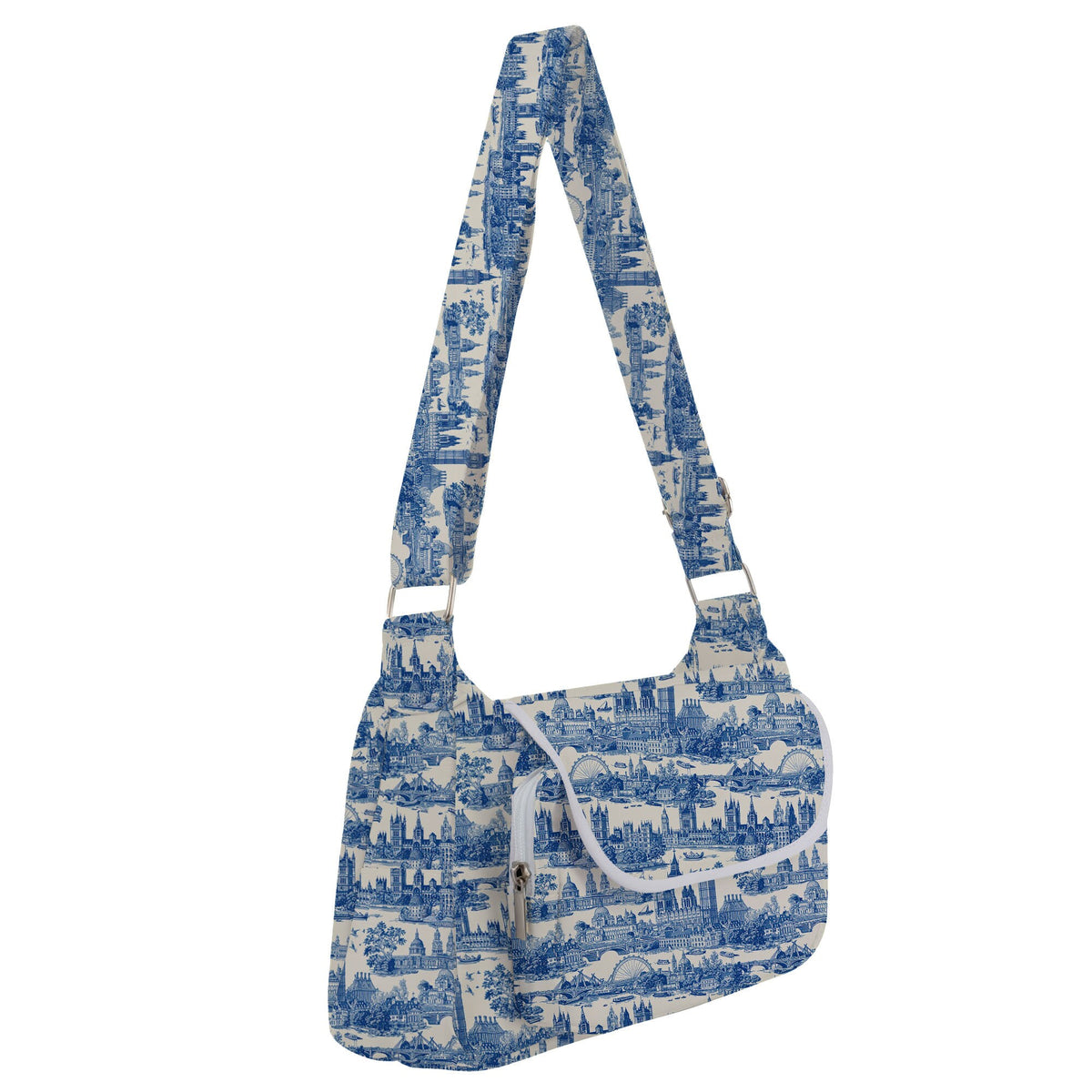 London in Cream Toile de Jouy Style - Digital Seamless Pattern