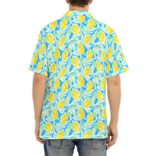 Lemon Drop Daydream - Men's Hawaiian Button Up Shirt