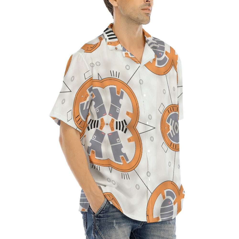 Little Round Droid - Men's Hawaiian Button Up Shirt