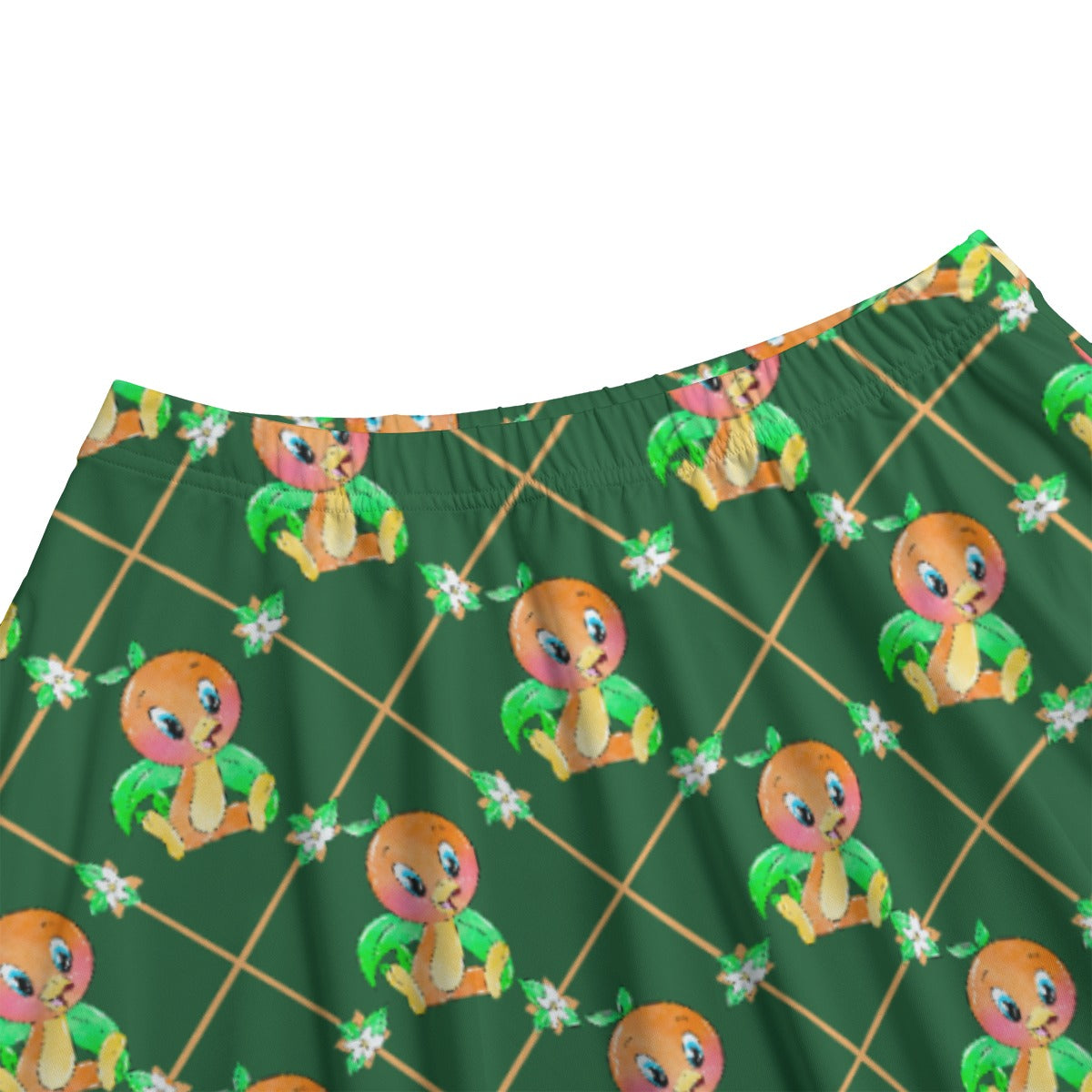 Geometric Citrus Delight - Women's Pocket Midi Skirt