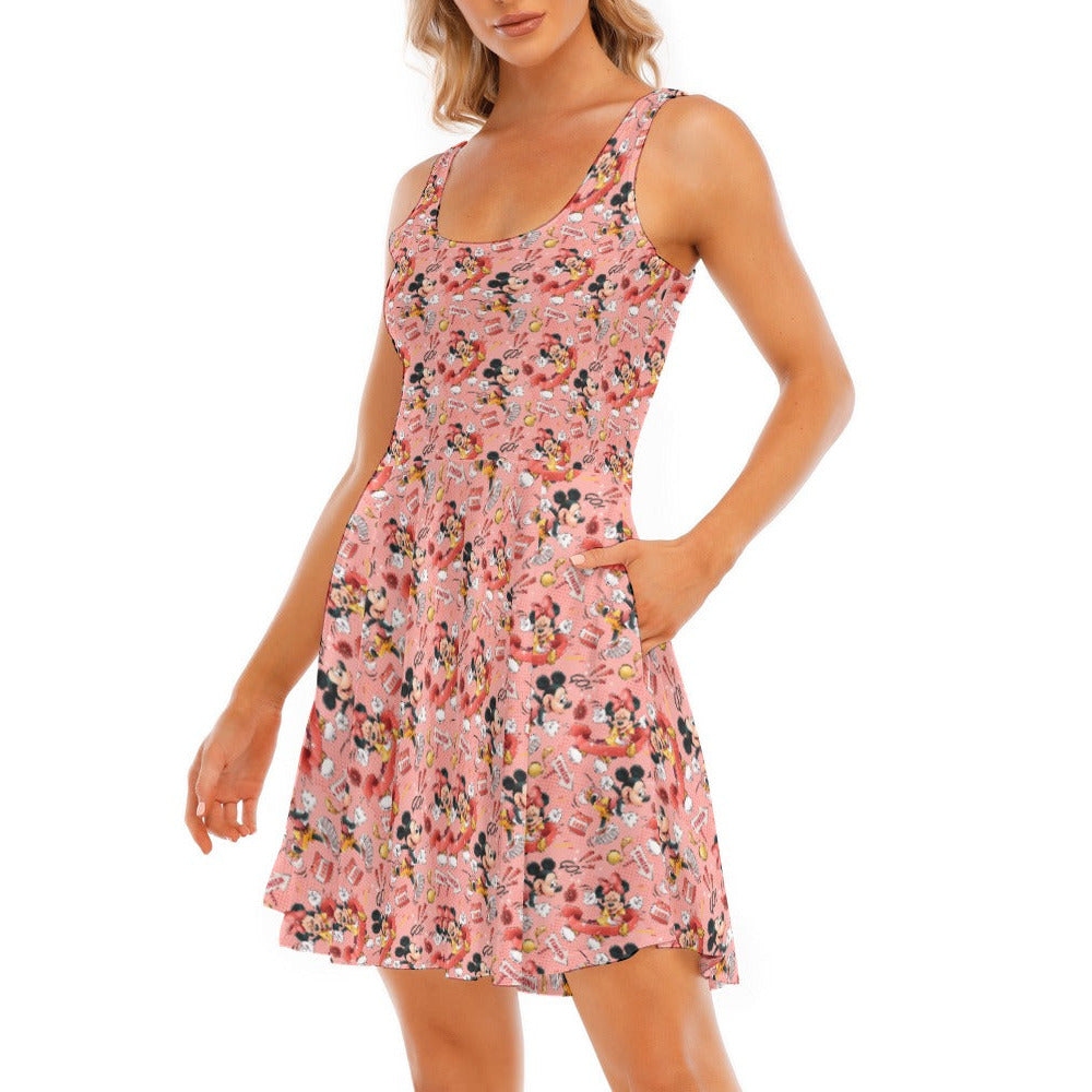 Power Couple Race Ready - Women's Sleeveless Pocket Skater Dress