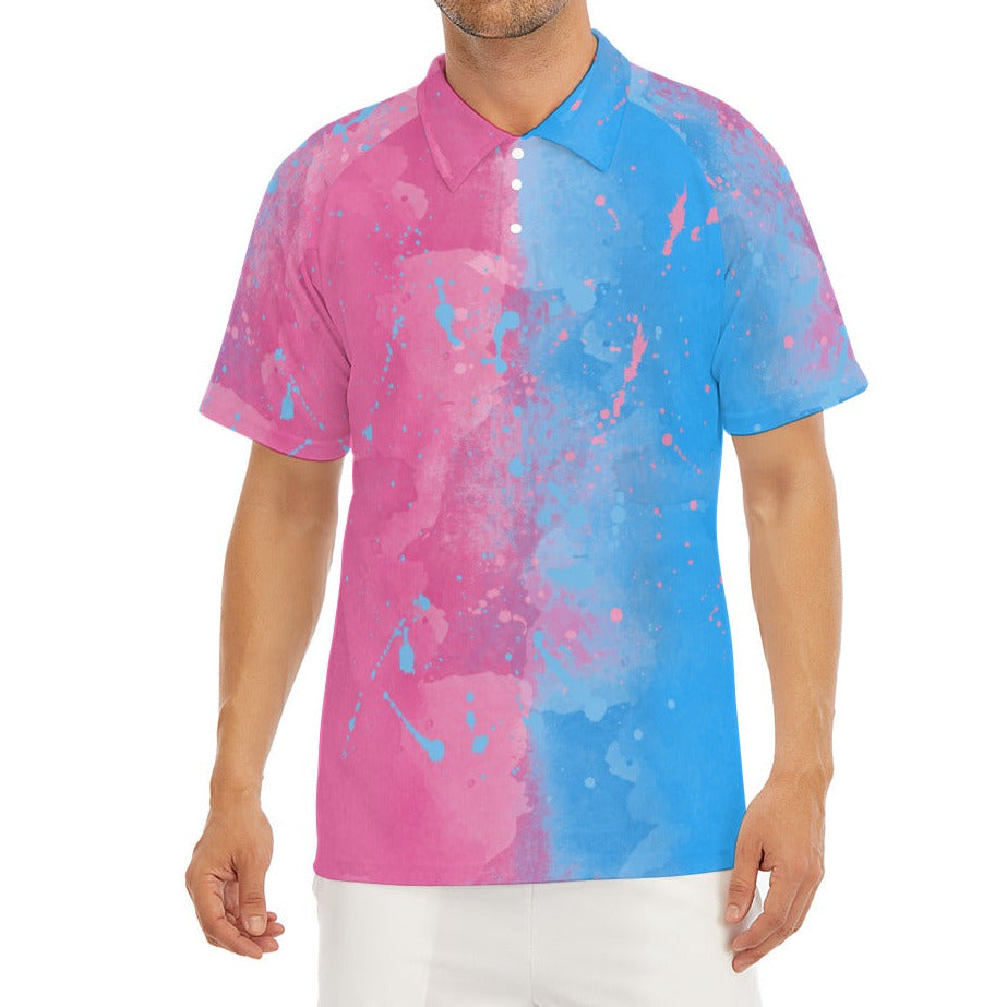 Pink or Blue Fairytale Dress - Men's Polo Shirt