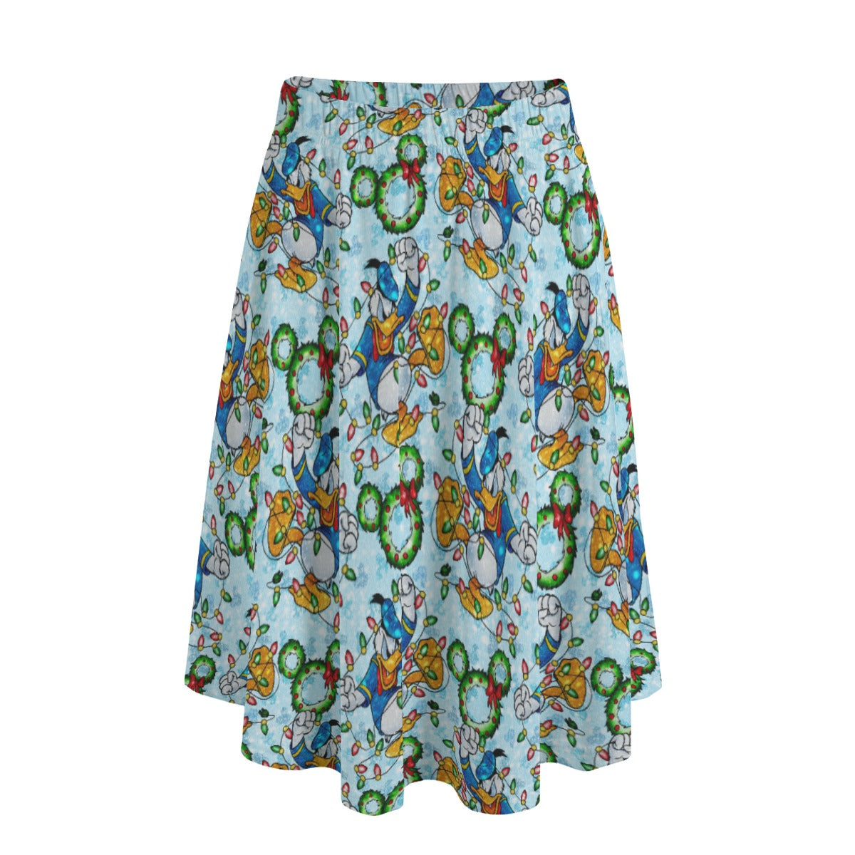 Duck’s Holiday Lights Tangle - Women's Pocket Midi Skirt