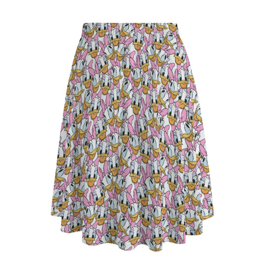 Many Faces of Sassy Duck - Women's Pocket Midi Skirt