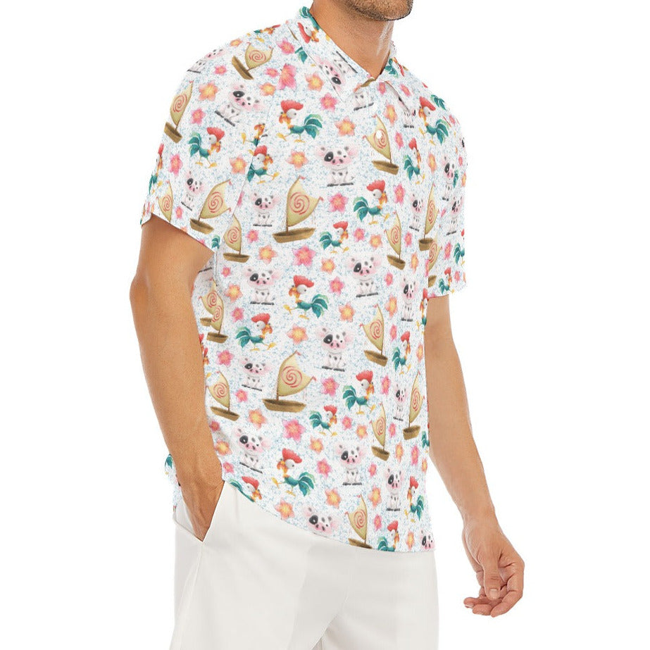 Island Pig & Rooster Duo - Men's Polo Shirt