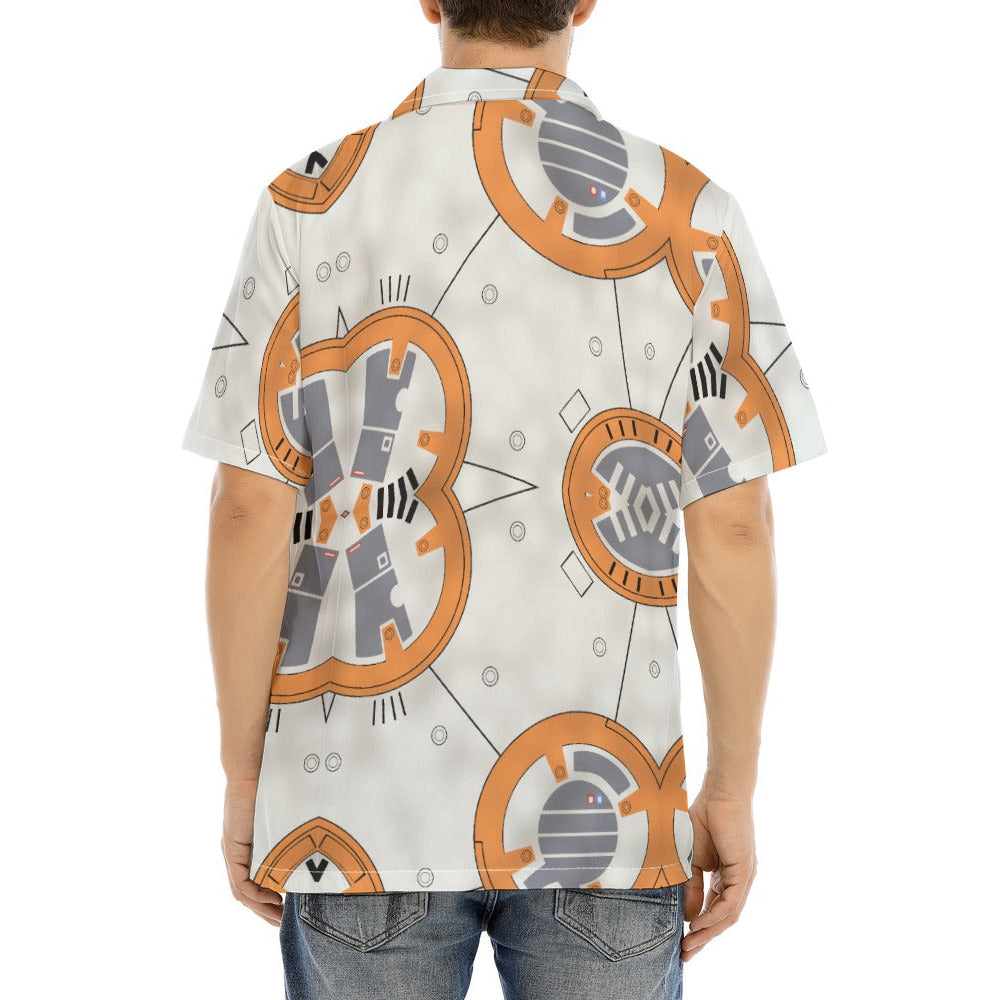 Little Round Droid - Men's Hawaiian Button Up Shirt