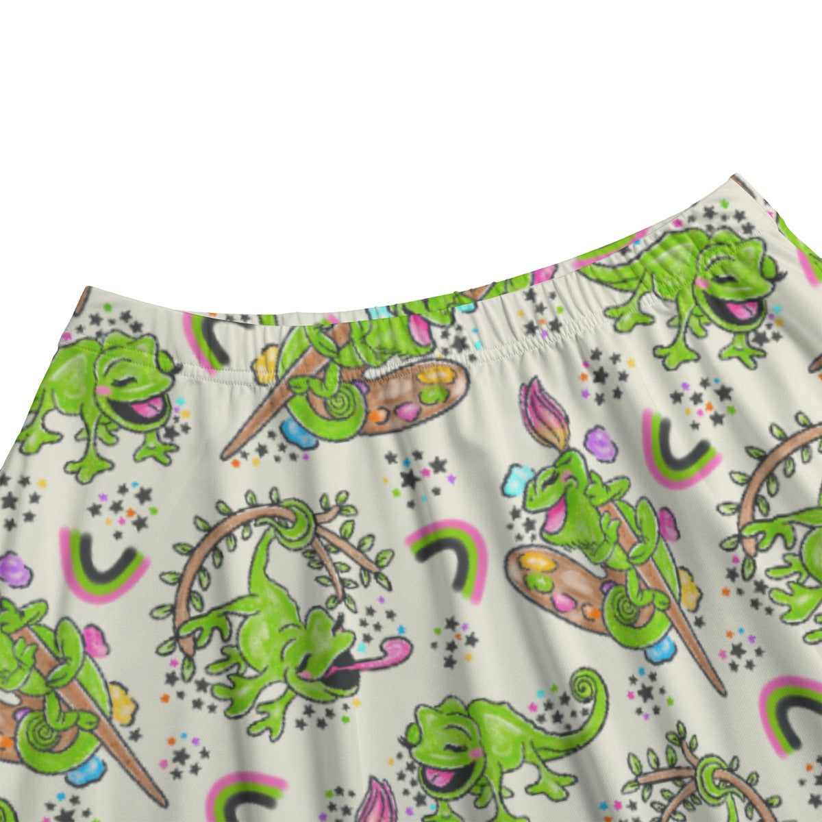 Colorful Chameleon Splash - Women's Pocket Midi Skirt