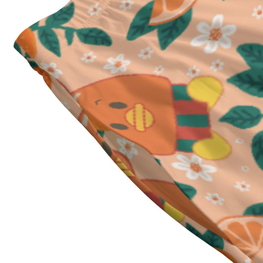 Juicy Citrus Friend - Women's Pocket Midi Skirt