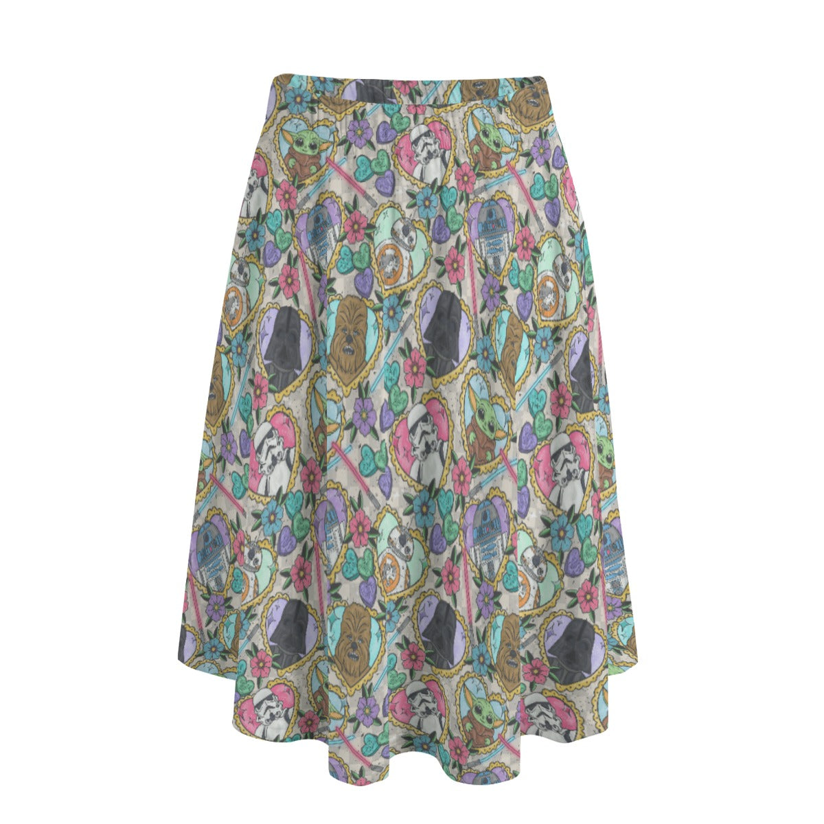 Tattoo Hearts Galactic Legends - Women's Pocket Midi Skirt