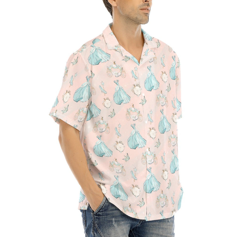 Pastel Midnight Magic - Men's Hawaiian Button Up Shirt