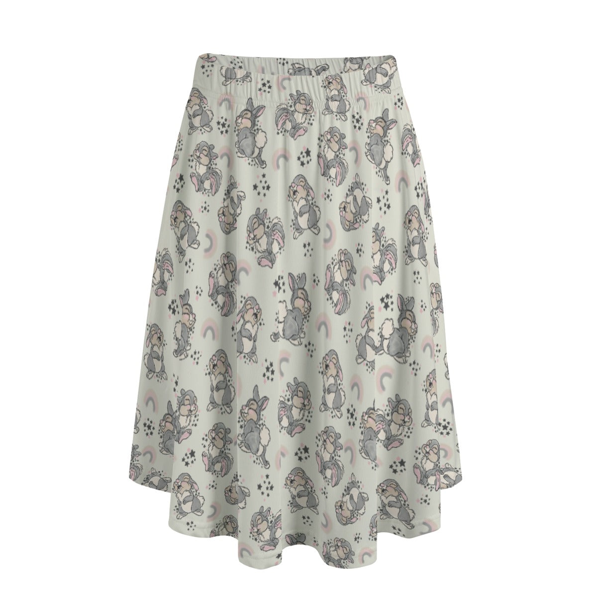 Bouncy Bunny Bliss - Women's Pocket Midi Skirt