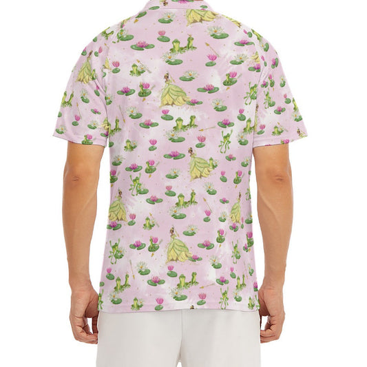 Watercolor Bayou Princess & Frog - Men's Polo Shirt