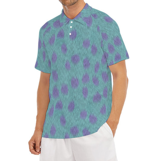 Turquoise Monster Spots - Men's Polo Shirt